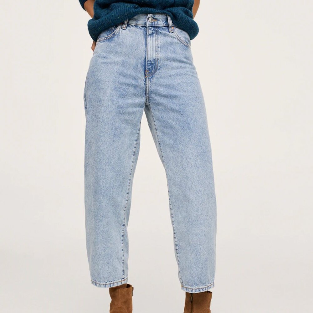 MANGO HIGH-WAIST BALLOON JEANS 2